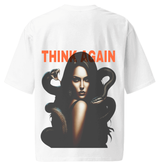 THINK AGAIN Unisex Oversized T-shirt